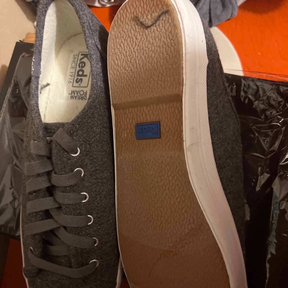 Brand new, never worn gray keds